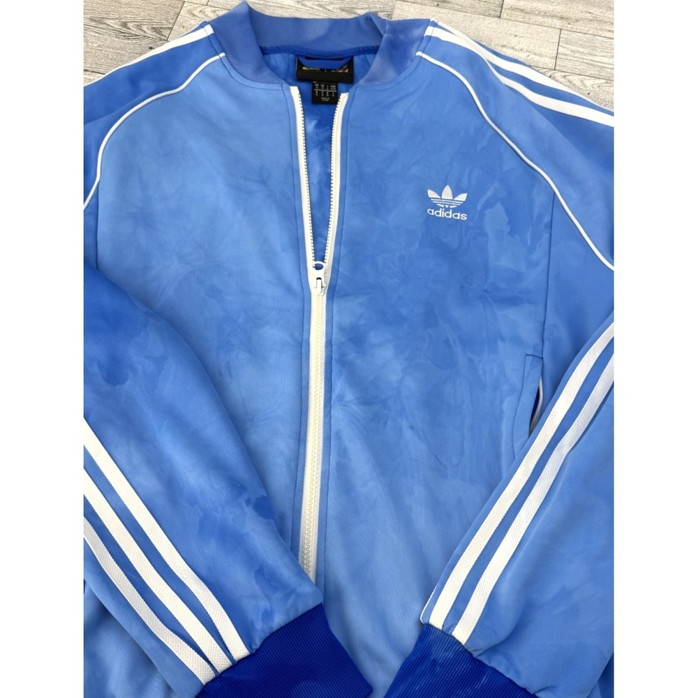 Adidas Pharrell Williams Human Race Track Jacket Hu Blue Full Zip Men's MEDIUM
